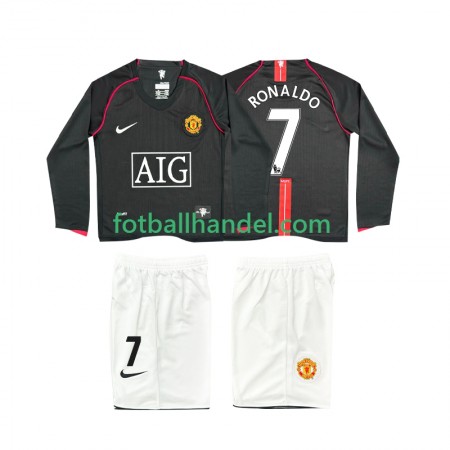 Barn Fotballdrakter Manchester United Ronaldo 7 2007 2008 Borte Retro Langermet